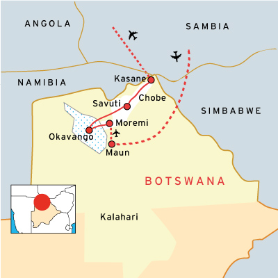 Botswana Komfort Landkarte