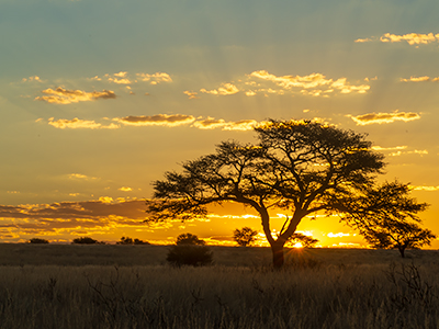 Traumhafter Sonnenuntergang in Namibia