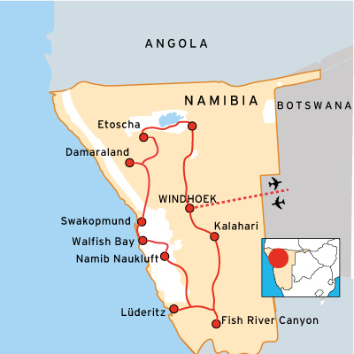 Namibia Landkarte